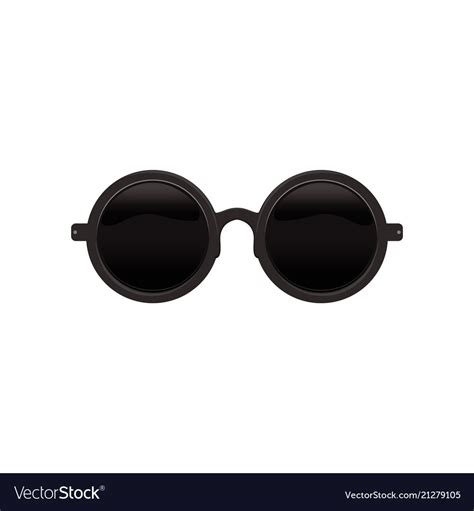 round sunglasses vector